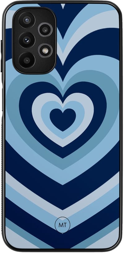 Hoesje geschikt voor Samsung Galaxy A13 4G - Hart blauw - TPU Hard Case Backcover - Blauw - Mooie Telefoonhoesjes