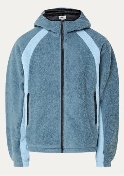 Obey Alta jack van fleece met ritszakken - Blauw - Maat L