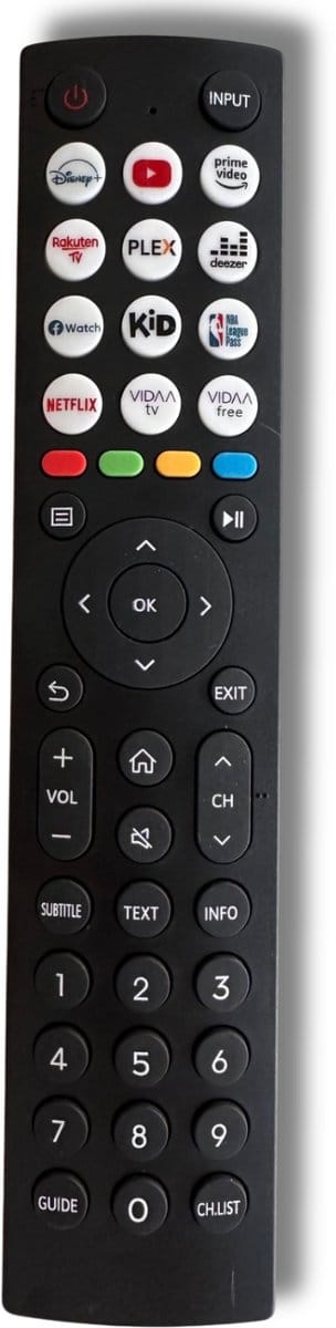 Universele geschikt voor Hisense TV afstandsbediening - Geschikt voor alle Hisense Smart televisies - VIDAA