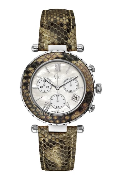 Gc Diver Chic Quartz Analog Chronograph Zwart Case: 100% Stainless Steel 316L| Bracelet: 100% Genuine Leather 33 mm X43003M1S
