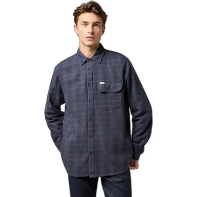 Wrangler 112371523 Relaxed Fit Overhemd Met Lange Mouwen Zwart XL Man