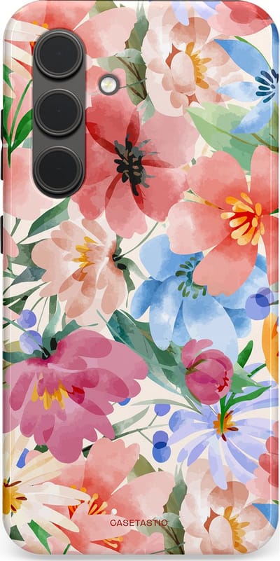Casetastic Hoesje Geschikt voor Samsung S24 - Stijlvolle Beschermende Duo-layer Case - Tuin van tinten