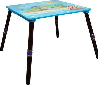 Teamson Kids Houten Tafel Voor Kinder - Kinderslaapkamer Accessoires - Piraat Eiland Ontwerp