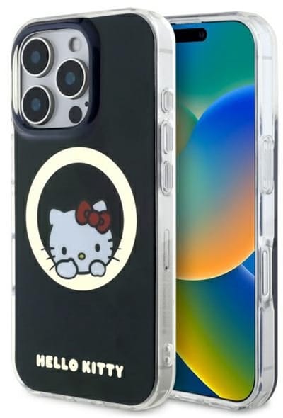 Hello Kitty - Serie - iPhone 16 Pro Hoesje - MagSafe - Zwart