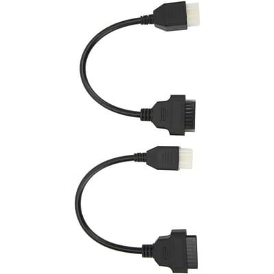 2 STuks 6 Pin OBD‑OBD2 Motorfiets Diagnostische Scanner Kabel Vervanging voor Delphi Motorfiets Motor gray