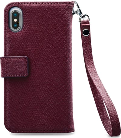 Mobilize Gelly Wallet Zipper Apple iPhone XS Max Hoesje Bordeaux