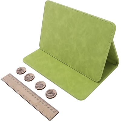 Kaarthouder Breigereedschap Naaldkunst Opvouwbaar Haakpatroonhouder Breiaccessoires Vintage groen