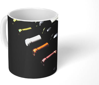 Mok - Koffiemok - Wijn - Flessen - Variatie - Smaken - Mokken - 350 ML - Beker - Koffiemokken - Theemok