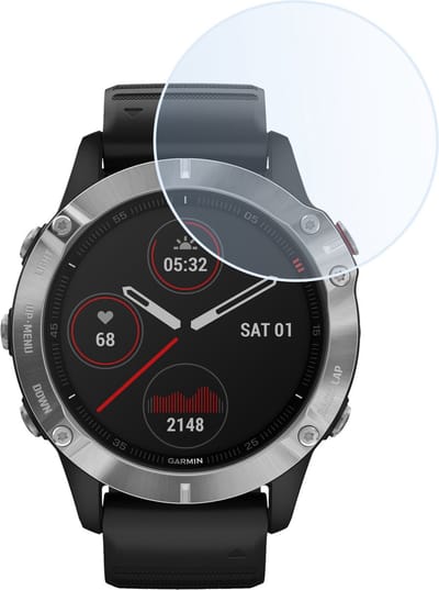 Screenprotector - Geschikt voor Garmin Fenix 6 - Sterk & Shockproof - Tempered Glass - Gehard Glas - Beschermglas Screen Cover - Bescherm Protector voor Smartwatch