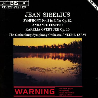 Gothenburg Symphony Orchestra, Neeme Järvi - Sibelius: (Compl.Ed. 6), Symphony No.5 (CD)