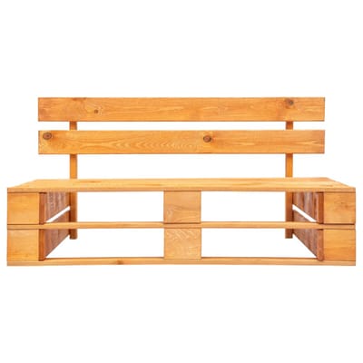 vidaXL - Tuinmiddenbank - pallet - honingbruin - geïmpregneerd - grenenhout