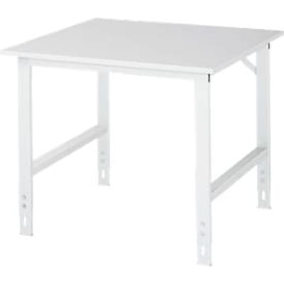 Werktafel, melamine blad, B 1000 x D 1000 x H 760-1080 mm