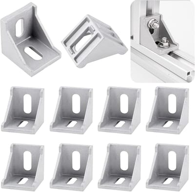 10x Aluminium Hoekverbinder 90 Graden voor 30x30 Profielen | Rechte Bevestiging