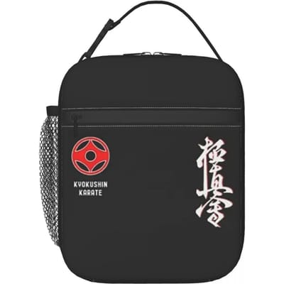 Kyokushin Karate Kanji Taijutsu Geïsoleerde Lunchtas voor Vrouwen Kinderen Draagbare Voedseldozen Thermische Lunchbox Tote One Size