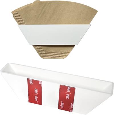 Koffiefilterhouder - Wit - Koffiefilters houder - Koffiefilter Houder - Wandmontage - Inclusief Bevestiging