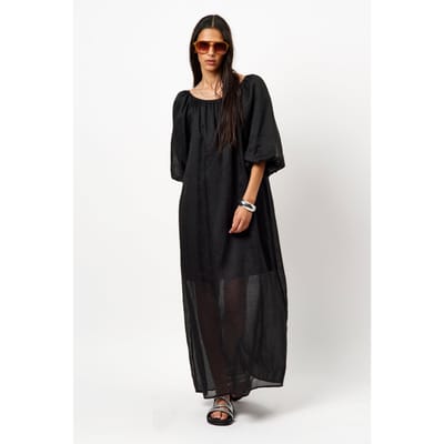 Dante6 Tilda Open Back Detailed Maxi Dress Raven Größe: 36 | Maxikleider Outlet | Damen