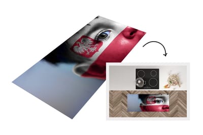 Keukenloper - Loper keuken - Vlag van Polen - 120x50 cm - Keukenloper vinyl