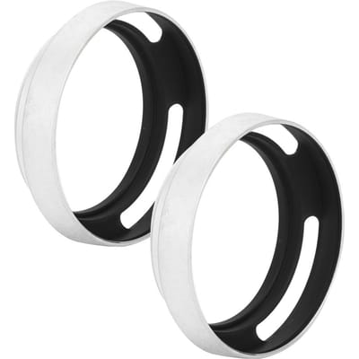 2 Pièces Alliage d'Aluminium Découpe Creuse Pare-Soleil 58 mm pour Appareil Photo Leica Argenté