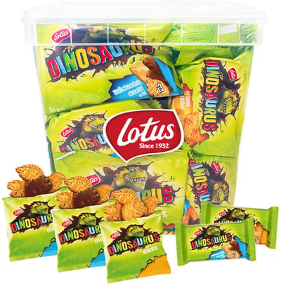 Lotus Dinosaurus koekjesmix - voordeel maandpakket - 22 stuks - Lotus Dinosaurus Original & Lotus Dinosaurus Mini's - 750g
