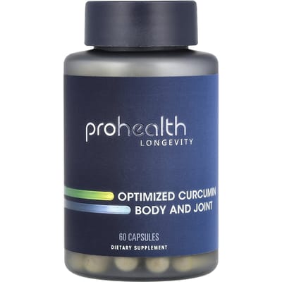 ProHealth Longévité, Curcumine Optimisée, Santé du Corps et des Articulations, 60 Gélules