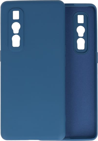 Hoesje Geschikt voor de Oppo Find X2 Pro - Fashion Color Backcover Telefoonhoesje - Navy