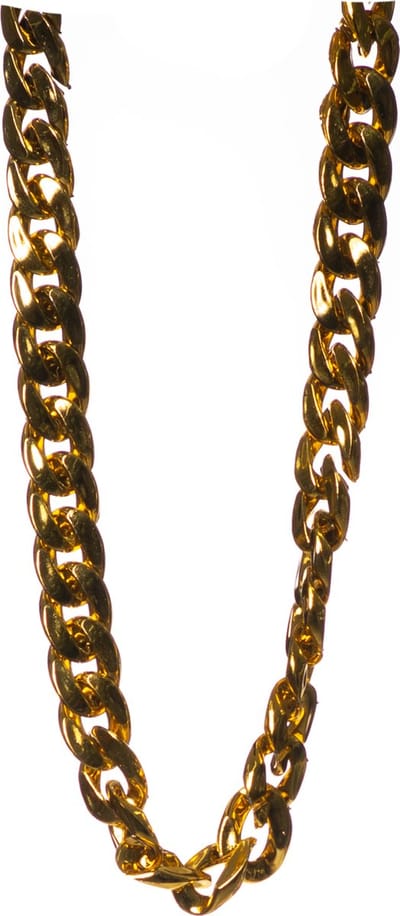 Partychimp Gouden Pimp Ketting Voor Bij Carnavalskleding Heren Carnavalskleding Dames Carnaval Accessoires Carnaval Toppers in Concert 2025 Fout en Stout maar Goud - Goud