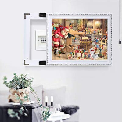 Diamant borduurwerk muur decor ronde diamant schilderij kristal mozaïek foto van strass 20X30CM beige