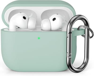Schokbestendige Siliconen Beschermhoes met Karbijnhaak voor AirPods Pro 3 (2025)