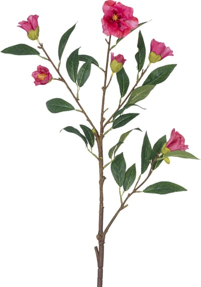 Easyplants | Kunstbloem Camellia 80 cm roze | Zijde | Nepbloemen | roze | Onderhoudsvrij | Kant-en-klaar