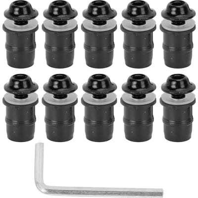 10 STUKS Motorfiets M5x16mm0.6in Windscherm Windscherm Schroefbouten Kit Universeel met SleutelZwart