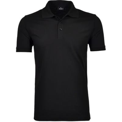 Ragman Piqué Poloshirt Uni No Logo Zwart / male