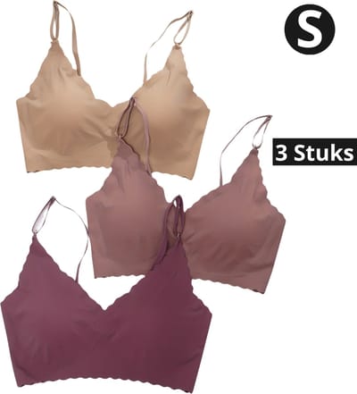 Bovista BH Zonder Beugel - Zonder Bandjes - Push-up Bh's - Comfort Bh - Gemengd - S