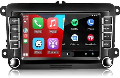 Navigatiesysteem auto met scherm - autoradio geschikt voor CarPlay en Android auto - bluetooth radio - geschikt voor Volkswagen Passat 2005-2015