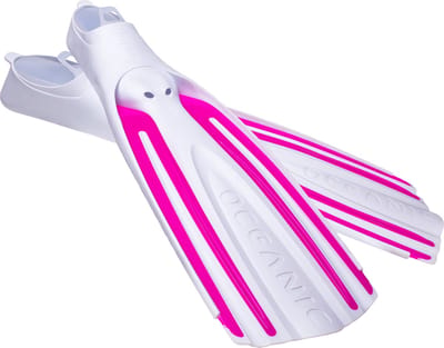 Oceanic Viper 2 - Flippers - Zwemvliezen Full Foot - Volwassenen - Wit/Roze - XXS (34-36)