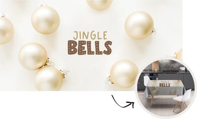 Kerst Tafelkleed - Kerstmis Decoratie - Tafellaken - Kerst - Wit - Quote - 300x150 cm - Kerstmis Versiering
