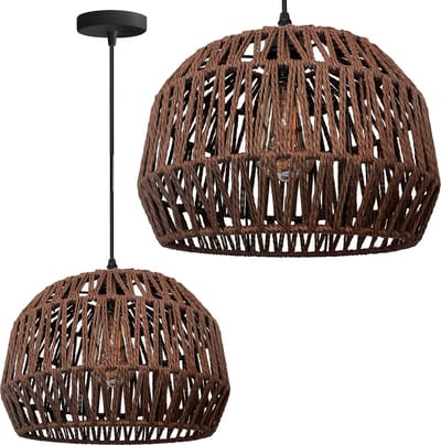 Toolight App1292-1Cp Hanglamp Bruin 30X30X22Cm