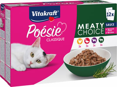 Vitakraft Poesie Classique - Multipack - Meaty Choice - Sauce - 12x85gr