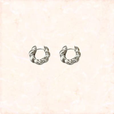Jobo By JET - Twice earrings - Silver - Zilveren oorbellen - Kleine oorringetjes