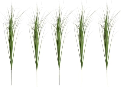 Mica Decorations - 5x - Rietgras kunstplant losse steel/tak - groen - 99 cm - deco takken