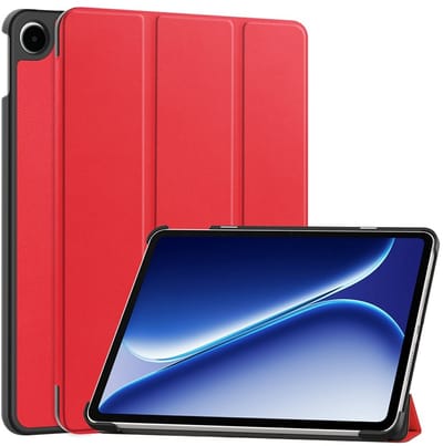 Coverup Tablethoes geschikt voor OnePlus Pad Go 2 Hoesje - Tri-Fold Book Case met Wake/Sleep - Rood