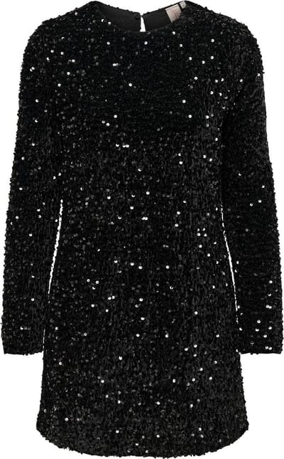 Mini-jurk met pailletten met druppelvormige rugdecolleté, model 'ANIKA'