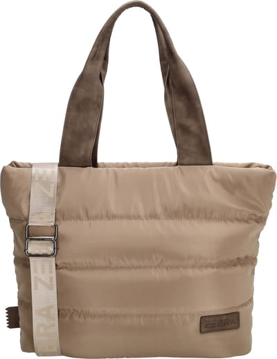 Zebra Elske Shopper - Verstelbare/Afneembare Schouderband - Tussenvak - Praktische indeling - Werktas - Tote Bag - Dames Tas - Taupe
