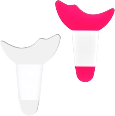 Siliconen mascara schild set voor perfecte wimpers - oogmake-up accessoire vrouwen meisjes - roze transparant