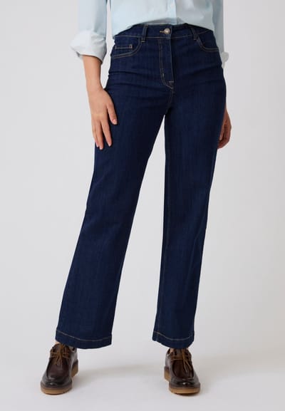 Damart - Jeans wijd Perfect Fit by Damart - Dames - Groen - 52