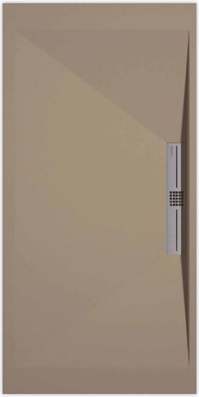 Sanifun douchebak Stone Side Moka Smooth 1600 x 800 S