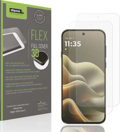 dipos FLEX – 2x Matte Screenprotector geschikt voor Motorola Edge 2026 Gen7 | Volledige Schermbescherming | Case-Friendly