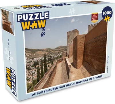 Puzzel De buitenmuren van het Alhambra in Spanje - Legpuzzel - Puzzel 1000 stukjes volwassenen