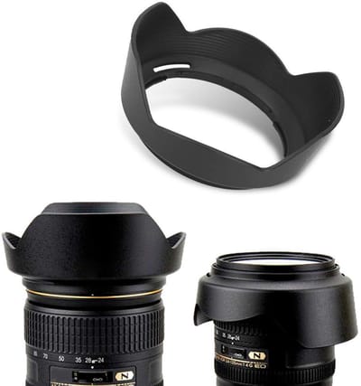 Allecto - Lenskap Hb-53 - Kunststof - Zwart - Bescherming tegen licht - Voorkomt krassen - Geschikt voor S 24-120mm F 4G ED VR lenzen
