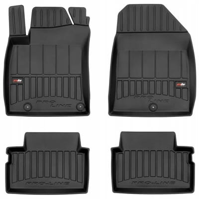 Frogum No.77 - Automatten 3D - Geschikt voor Hyundai i30 III (vanaf 2017) - 4-delige set - Hoge rand 6cm - Zwart