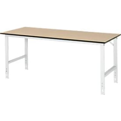 Table de travail, plateau en MDF, l. 2000 x P 800 x H 760-1080 mm